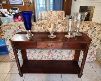 Sofa Table or Serving Table - Large Vases