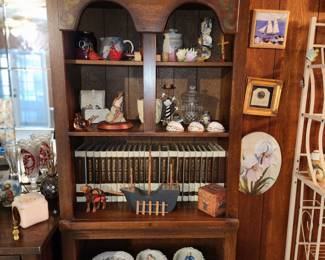 We have 2 - Display Cabinet or Bookcase- Encyclopedia Set - Nautical Decor