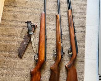 * Marlin model 990 - never fired - clean
* Bolt Action Ranger 22 S-L-L  R-M34 - clean
* Marlin Model 89C .22 Cal micro groove - clean