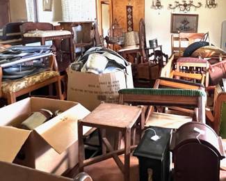 Chairs, benches, tables