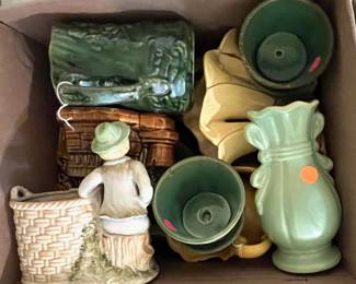 Box lot of pottery