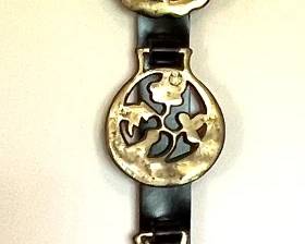Brass horse bridle medalions