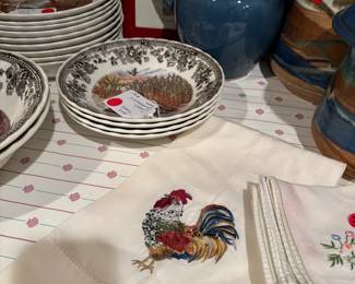 Linens and popular china 