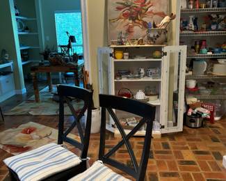 4 beautiful black dining room chairs 