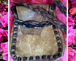Vintage Leather Hippie Bag 