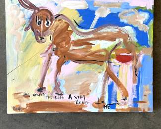 She Walked The Road For A Very Long Time Painting by Richard Kurtz 