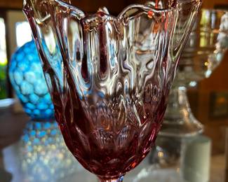 Fenton Art Glass Pink Vase