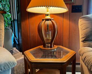 Wooden Lamp, Octagon table