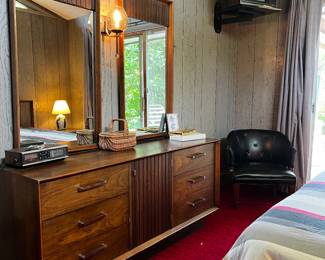 Lane Mid Century Bedroom Set all sold separately including this double mirror dresser 