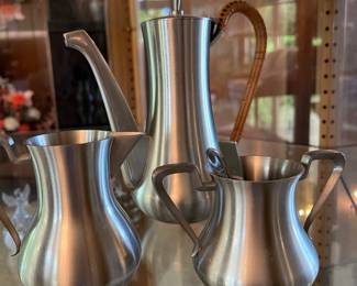 Pewter Mid Century Tea Set