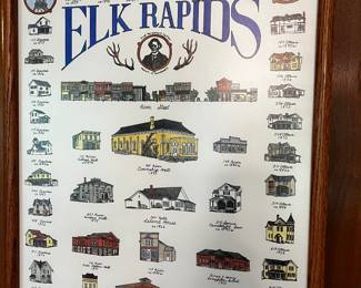 Elk Rapids Art of historical homes and addresses. Signed and numbered 21/150