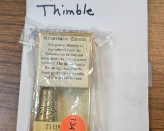 PEWTER REPRODUCTION THIMBLE