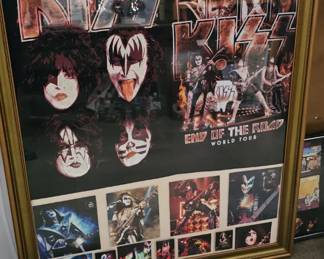 FRAMED KISS MEMORABILIA