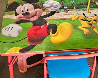 MICKEY MOUSE TABLE AND CHAIRS
