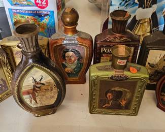 LOF OF VINTAGE WHISKEY DECANTERS