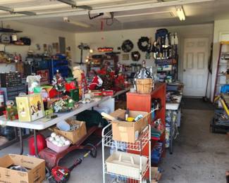 garage is full, we also have 2 sheds with stuff in them, ladder, etc