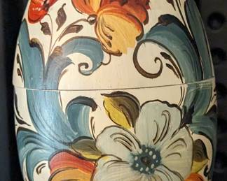 Pat Virch painted egg, large