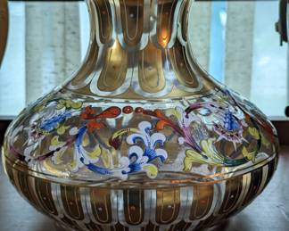 Bohemian Czech glass vase