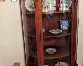 Vintage bow front cabinet, Wedgwood