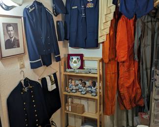 US Air Force uniforms, Dallas Cowboys bobble heads, Hawthorne Village Chiefs Train, Autographed Football