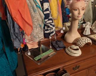 Vintage scarves, vintage hats, Tony Lama & Nocona belt