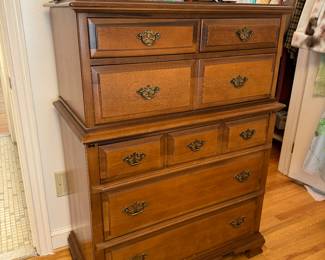 Bassett Furniture 6 Drawer Hi Boy Dresser (19"D x 36"W x 49"H)