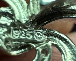 Sterling Silver Necklace with Sterling Silver Heart Shaped Pendant