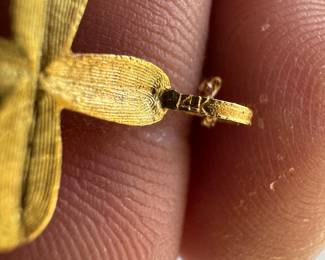 14K Gold Necklace with 14K Gold Cross Pendant