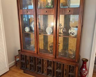 Mid-Century Modern 7 Door / 2 Drawer China Cabinet (54-1/2"W x 16"D x 77"H)