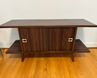 Mid-Century Modern 2 Sliding Door Console (15-1/2"D x 47-1/2"W x 23"H)