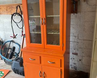 Orange Wooden 4 Door / 2 Drawer Kitchen Sideboard