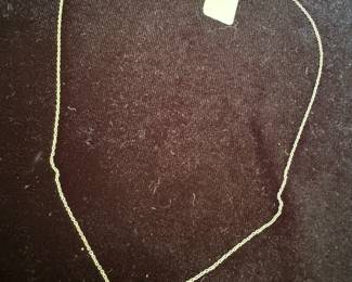 14K Gold Necklace with 14K Gold Butterfly Pendant