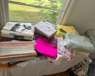 Large Collection of Linens & Tablecloths