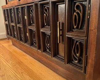 Mid-Century Modern 7 Door / 2 Drawer China Cabinet (54-1/2"W x 16"D x 77"H)