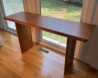 Teak Console Table Made in Denmark (53"W x 18D x 28-1/2"H)