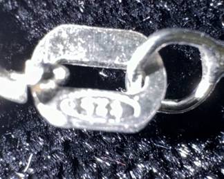 Sterling Silver Necklace with Sterling Silver Heart Shaped Pendant