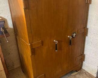 Underwriters Laboratories Inspected Gigantic Heavy Steel Safe on Casters (28"D x 40-1/2"W x 63"H) Combination & Key Available