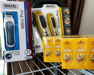 Wahl shavers NIB. Ginger oil NIB. 