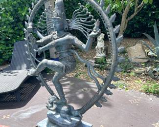 Shiva Nataraja Lord of the Dance Metal Sculpture 6.5' Tall