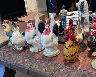 Porcelain Roosters