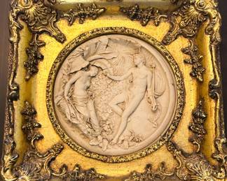 Antique Plaque with Gilded Frame