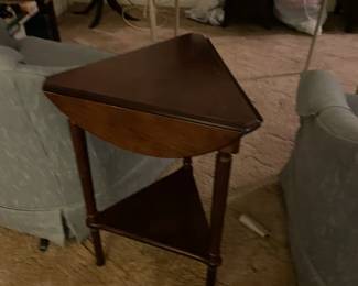 Vintage Bombay Triangle side table