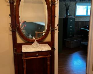 Great condition antique coat rack/hall piece
