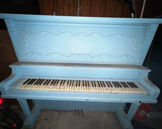 Old, painted “Honky Tonk” upright piano