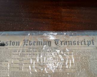 1909 Boston Newspaper