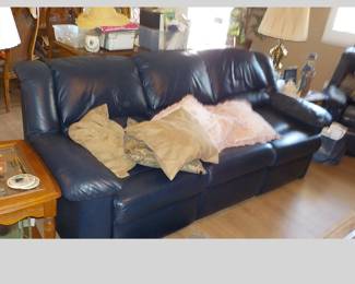 Double Recliner Leather Couch