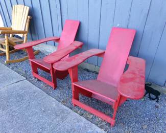 Pair of Adirondack Chairs 