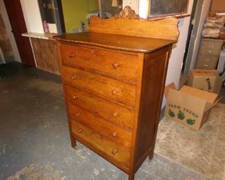 Oak High-boy Dresser 