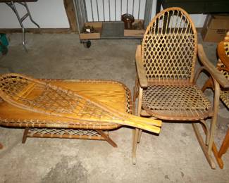 Adirondack style Coffee Table & Rocker 