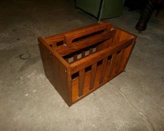 Mission style magazine rack 
